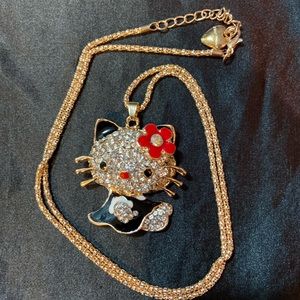 Hello kitty necklace on 28” chain